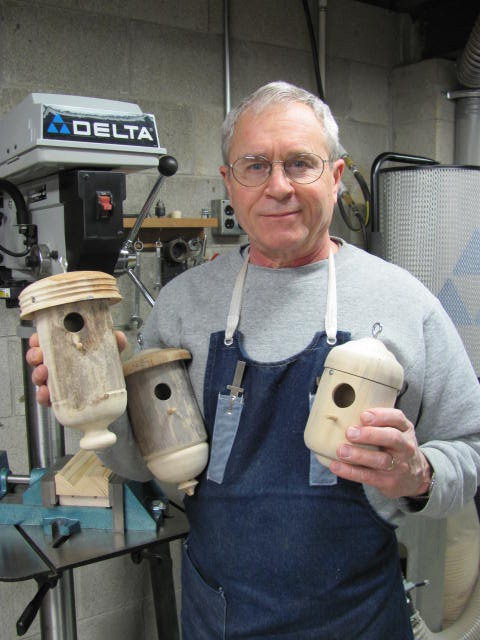 Some finished bird houses